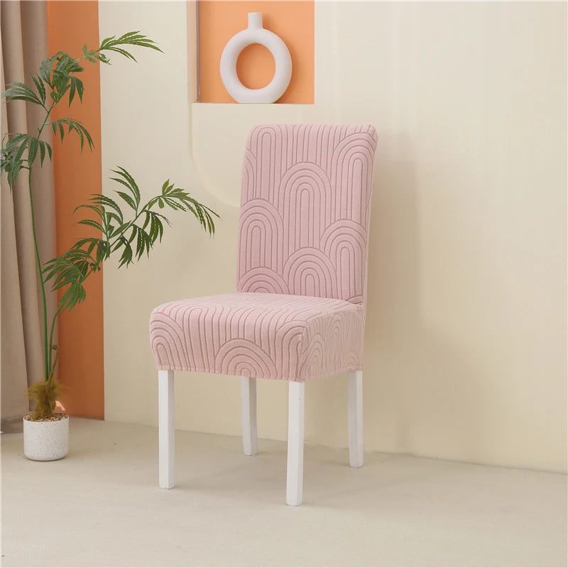 Housse de Chaise Opaline – Rose Extensible | Housse Moderne