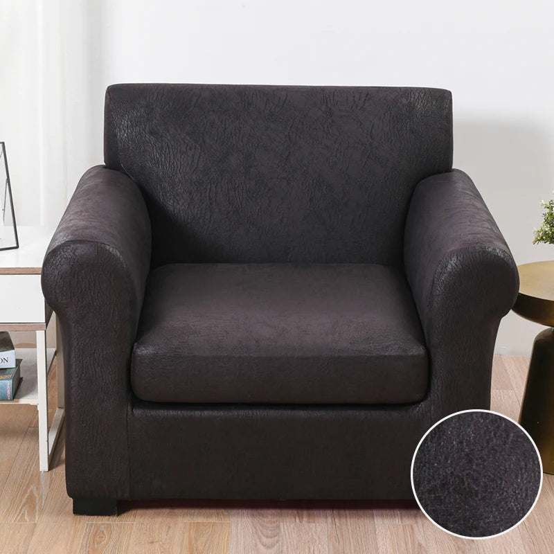 Housse de Fauteuil Club – Simili Cuir Noir | Housse Moderne