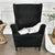 Housse de Fauteuil Crapaud Velours Noir | Housse Moderne