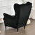 Housse de Fauteuil Crapaud Velours Noir | Housse Moderne