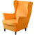 Housse de Fauteuil Crapaud Velours Orange | Housse Moderne