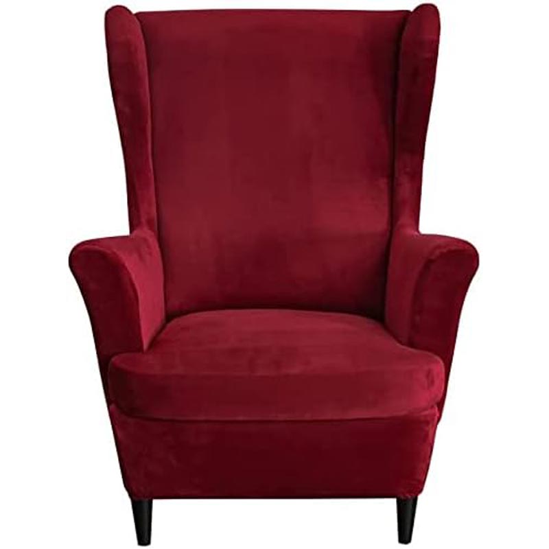 Housse de Fauteuil Crapaud Velours Rouge | Housse Moderne