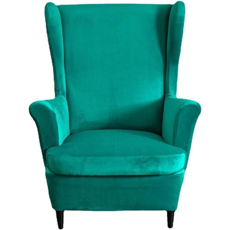 Housse de Fauteuil Crapaud Velours Vert | Housse Moderne