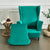 Housse de Fauteuil Crapaud Velours Vert | Housse Moderne