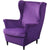 Housse de Fauteuil Crapaud Velours Violet | Housse Moderne