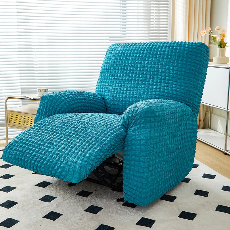 Housse de Fauteuil Relax – Seersucker Bleu | Housse Moderne