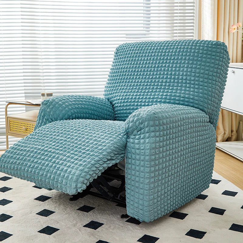 Housse de Fauteuil Relax – Seersucker Bleu Ciel | Housse Moderne