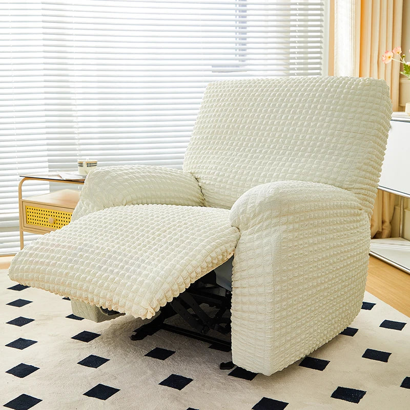 Housse de Fauteuil Relax – Seersucker Ivoire | Housse Moderne
