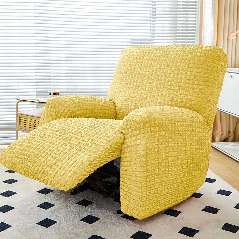 Housse de Fauteuil Relax – Seersucker Jaune Clair | Housse Moderne