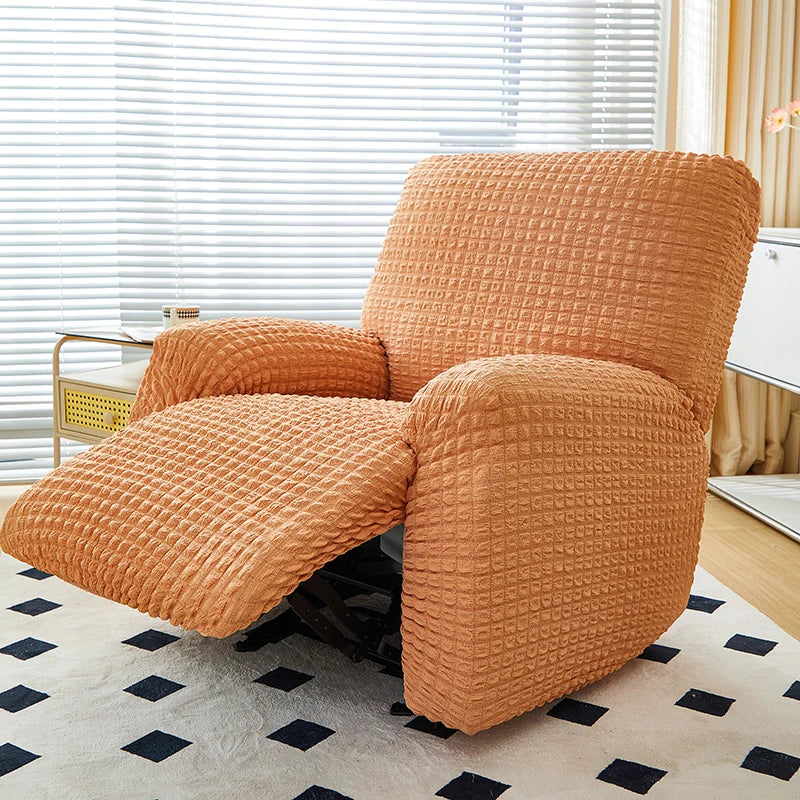 Housse de Fauteuil Relax – Seersucker Orange | Housse Moderne