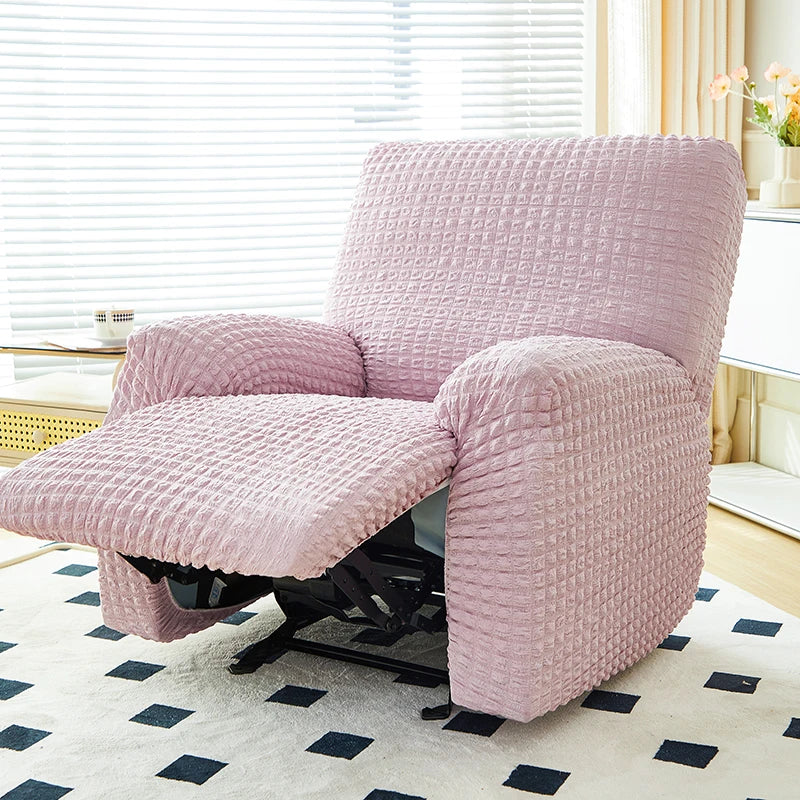 Housse de Fauteuil Relax – Seersucker Rose Clair | Housse Moderne