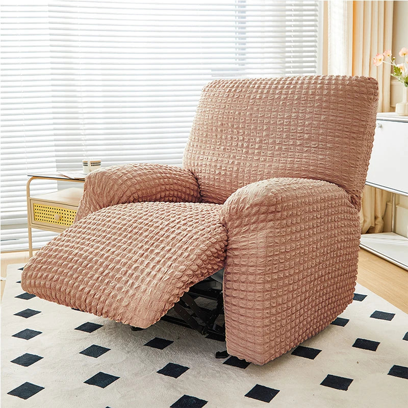 Housse de Fauteuil Relax – Seersucker Saumon | Housse Moderne