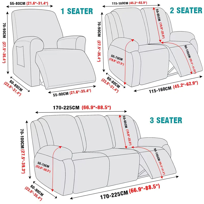 Housse de Protection Pour Canapé Relax 2 Places | Housse Moderne