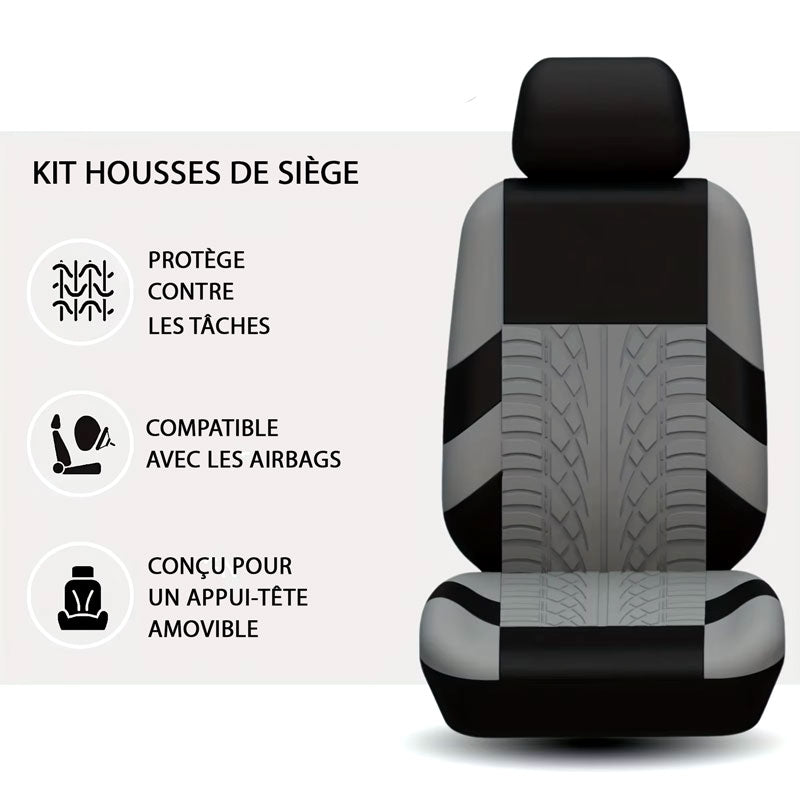 Housse De Protection Pour Siège De Voiture Noir et Bleu | Housse Moderne