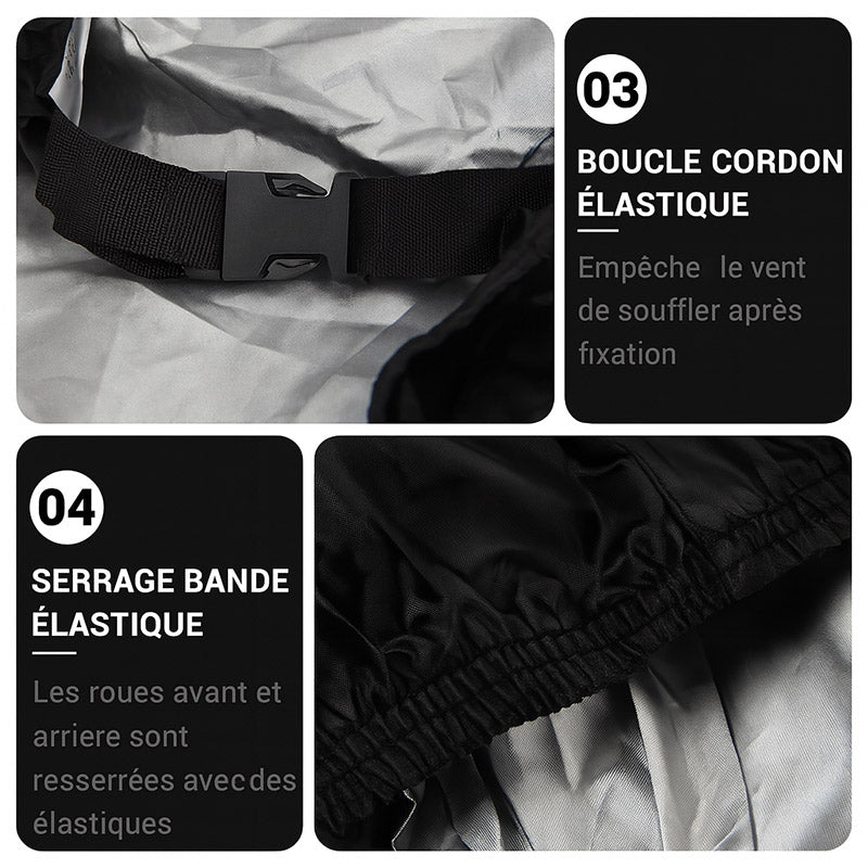 Housse Moto Extérieure Armotex Noir Et Rouge