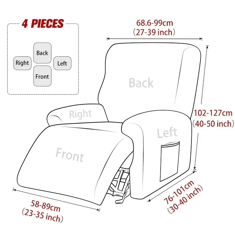 Housse Pour Fauteuil Relax Vellora Grise