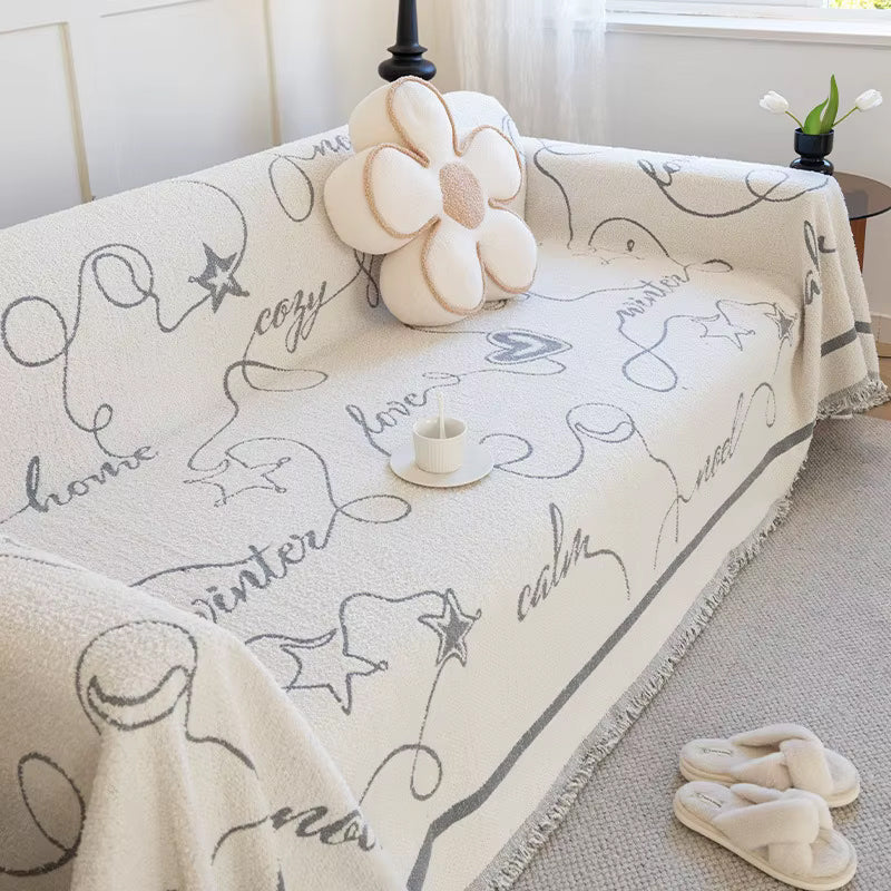 Jeté de Canapé D&#39;angle Gris Love | Housse Moderne