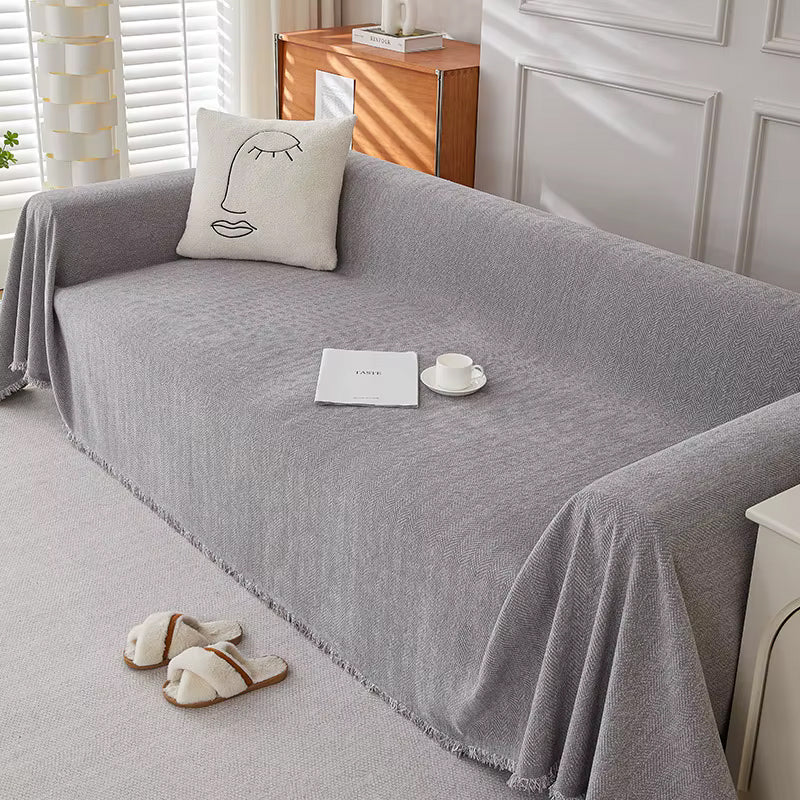 Jeté de Canapé Gris Clair | Housse Moderne