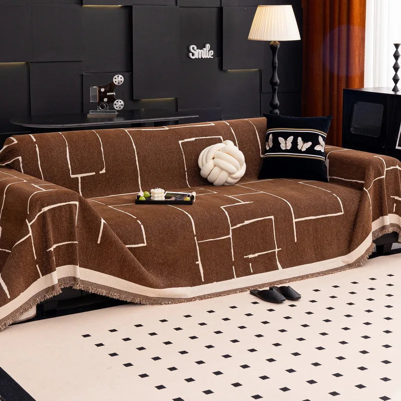 Jeté de Canapé Linova Marron