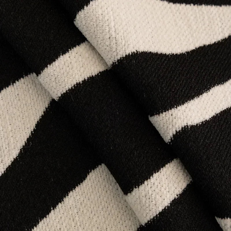 Jeté de Canapé Noir et Blanc | Housse Moderne