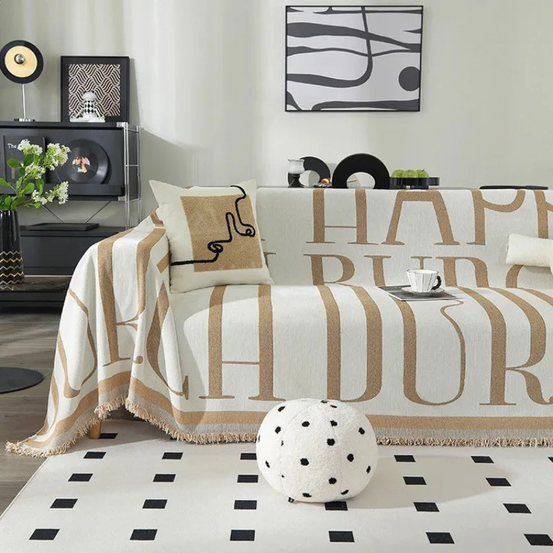 Jeté De Canapé Nubéa Beige | Housse Moderne