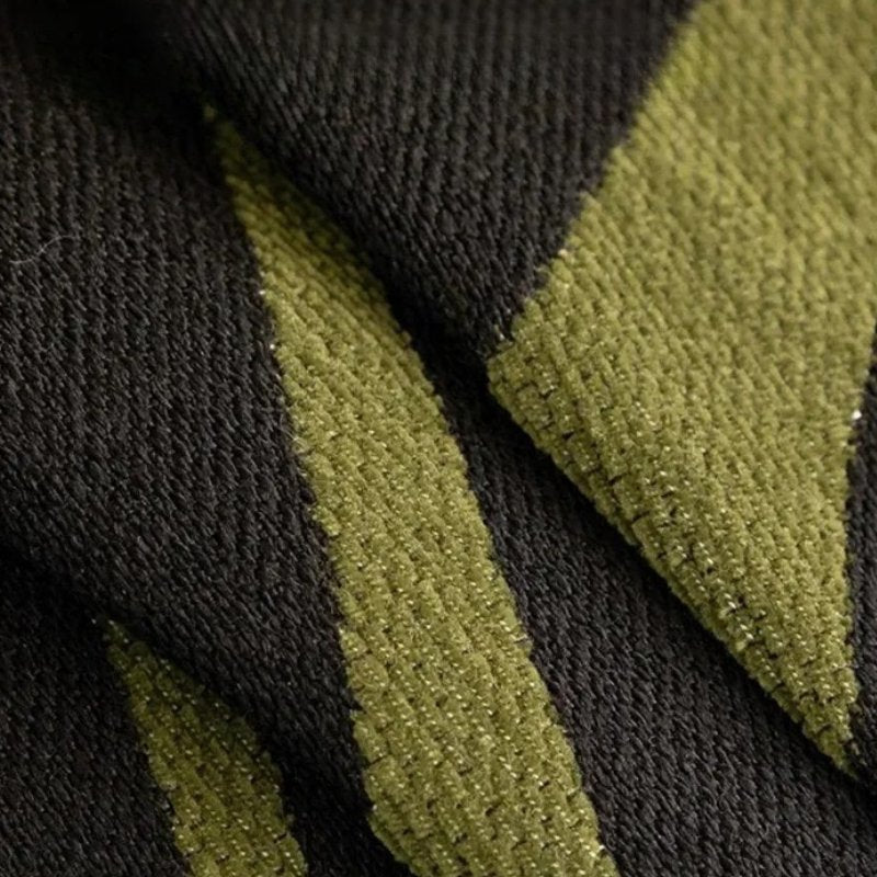 Jeté de Canapé Safari Noir et Vert Kaki | Housse Moderne