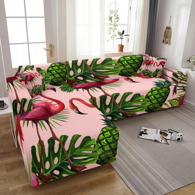 Housse de Canapé d&#39;Angle Flamingo | Housse Moderne