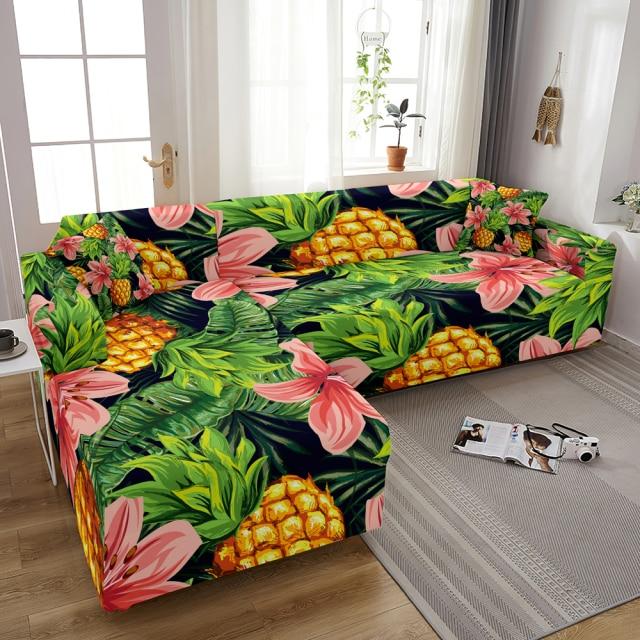 Housse de Canapé d&#39;Angle Pineapple | Housse Moderne