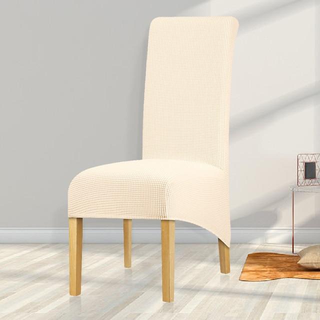 Housse de Chaise Grande Taille Jacquard Crème | Housse Moderne