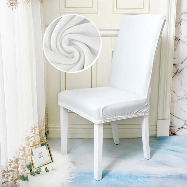 Housse de Chaise Velours Blanc | Housse Moderne