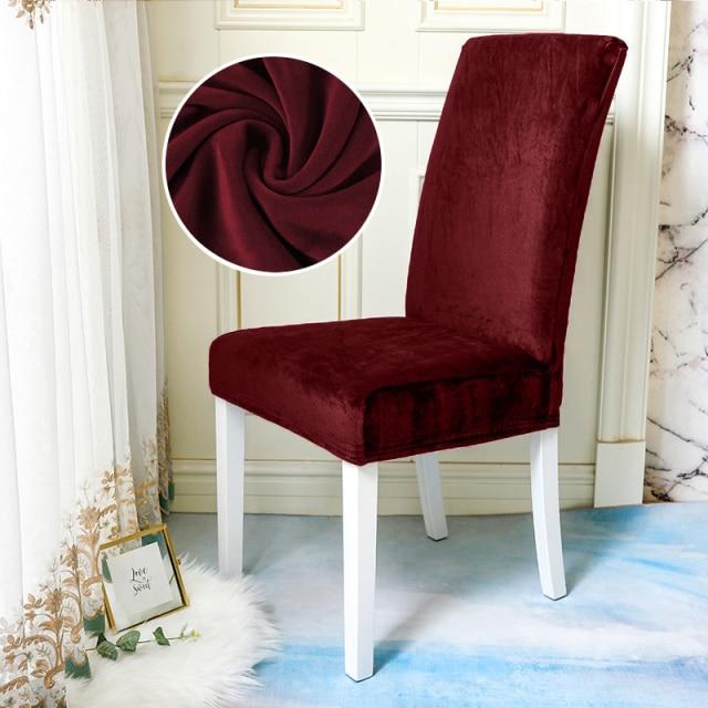 Housse de Chaise Velours Bordeaux | Housse Moderne