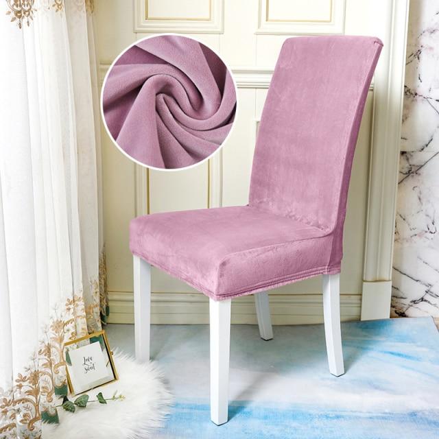 Housse de Chaise Velours Rose | Housse Moderne
