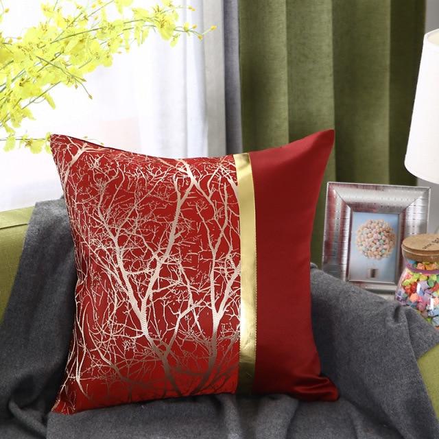 Housse de Coussin 45x45cm Royal en Soie Rouge | Housse Moderne