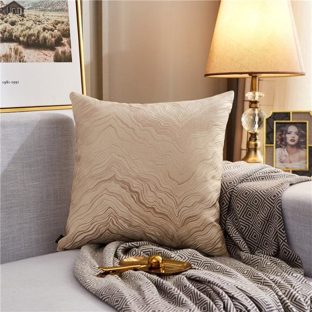 Housse de Coussin 45x45cm en Soie Champagne | Housse Moderne