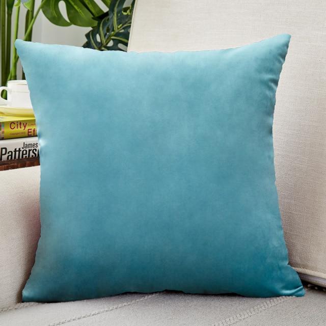 Housse de Coussin Velours 30x50cm Bleu Tiffany | Housse Moderne