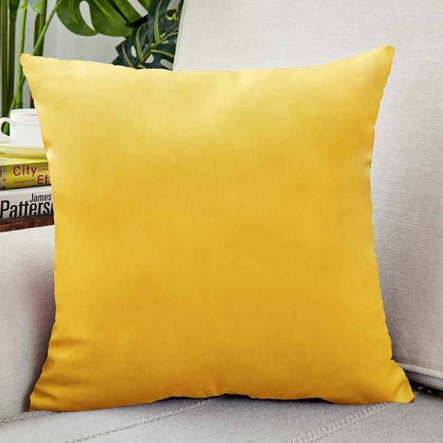 Housse de Coussin Velours 30x50cm Jaune | Housse Moderne