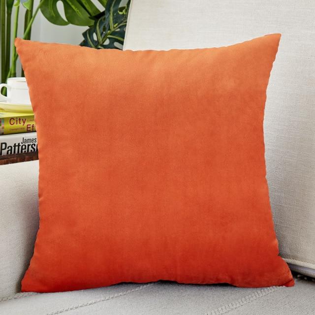 Housse de Coussin Velours 30x50cm Orange | Housse Moderne