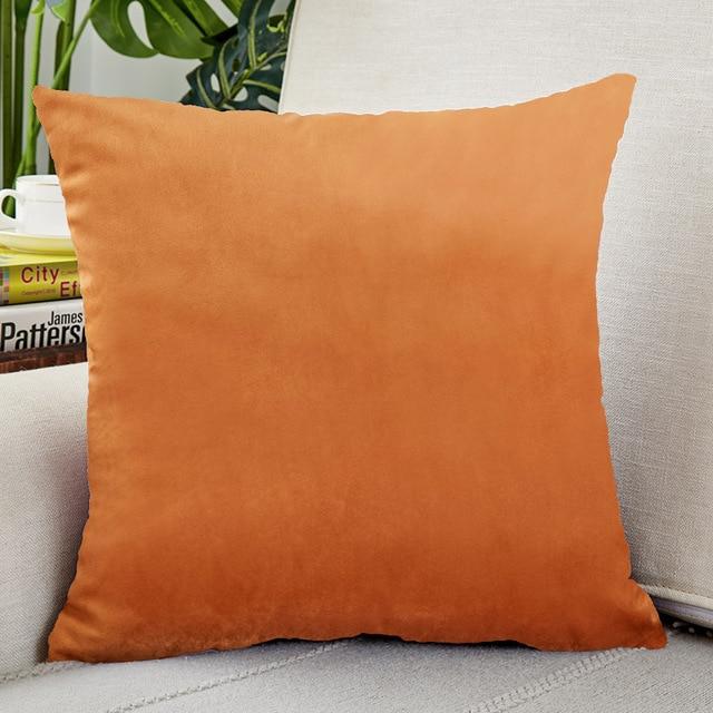 Housse de Coussin Velours 30x50cm Orange Pêche | Housse Moderne