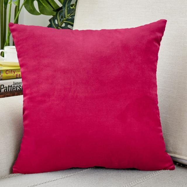 Housse de Coussin Velours 30x50cm Rose Vif | Housse Moderne