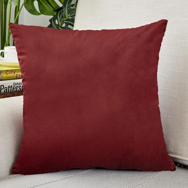 Housse de Coussin Velours 30x50cm Rouge Framboise | Housse Moderne