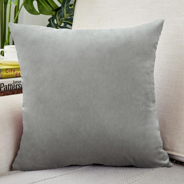 Housse de Coussin Velours 40x40cm Gris | Housse Moderne