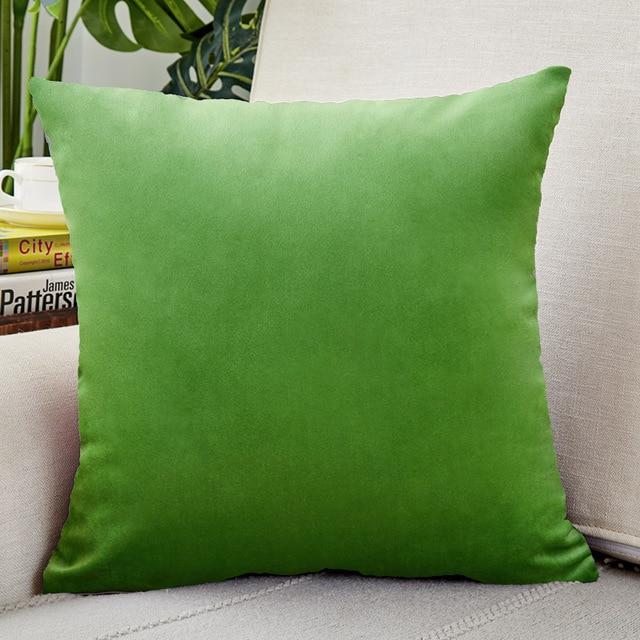 Housse de Coussin Velours 45x45cm Vert | Housse Moderne