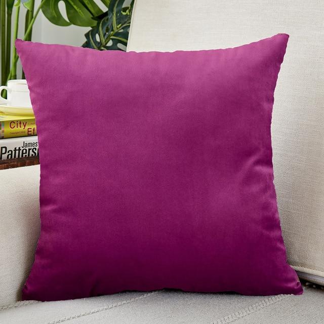 Housse de Coussin Velours 50x50cm Rose Fuchsia | Housse Moderne