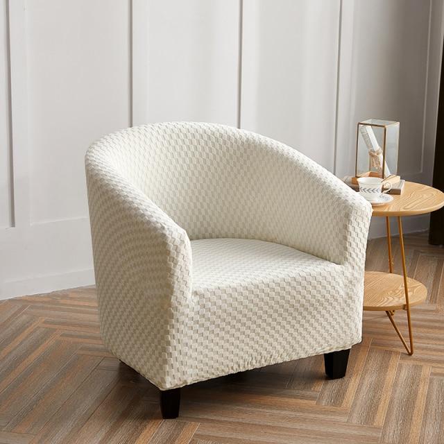 Housse de Fauteuil Cabriolet Damier Blanc | Housse Moderne