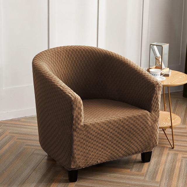 Housse de Fauteuil Cabriolet Damier Marron | Housse Moderne