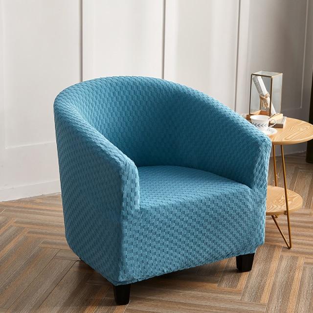 Housse de Fauteuil Cabriolet Damier Turquoise | Housse Moderne