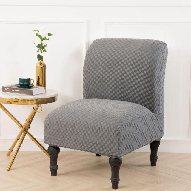 Housse de Fauteuil Crapaud Jacquard Gris | Housse Moderne