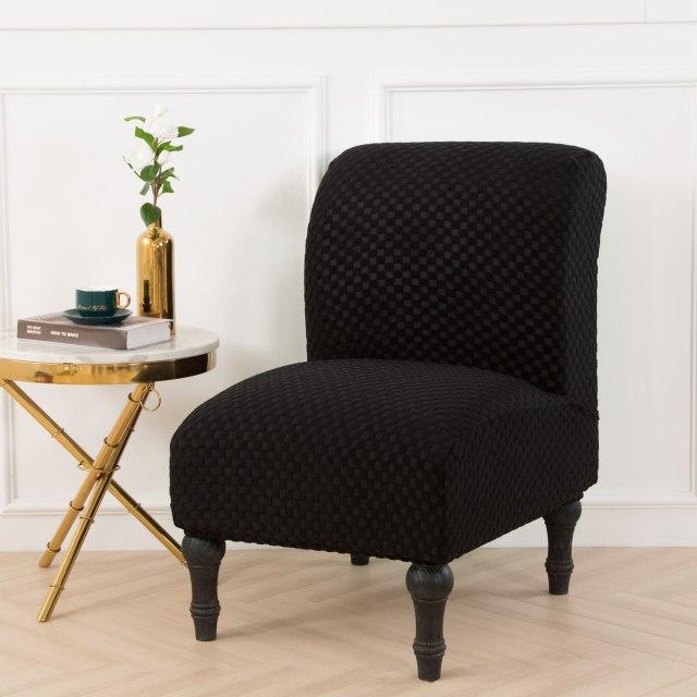 Housse de Fauteuil Crapaud Jacquard Noir | Housse Moderne