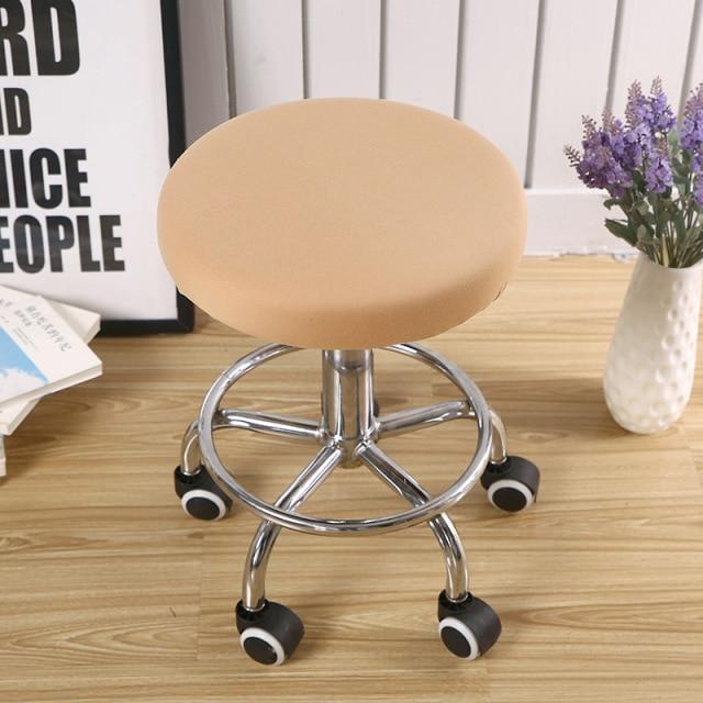 Housse de Tabouret Rond Beige | Housse Moderne