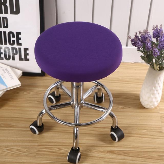 Housse de Tabouret Rond Violet | Housse Moderne